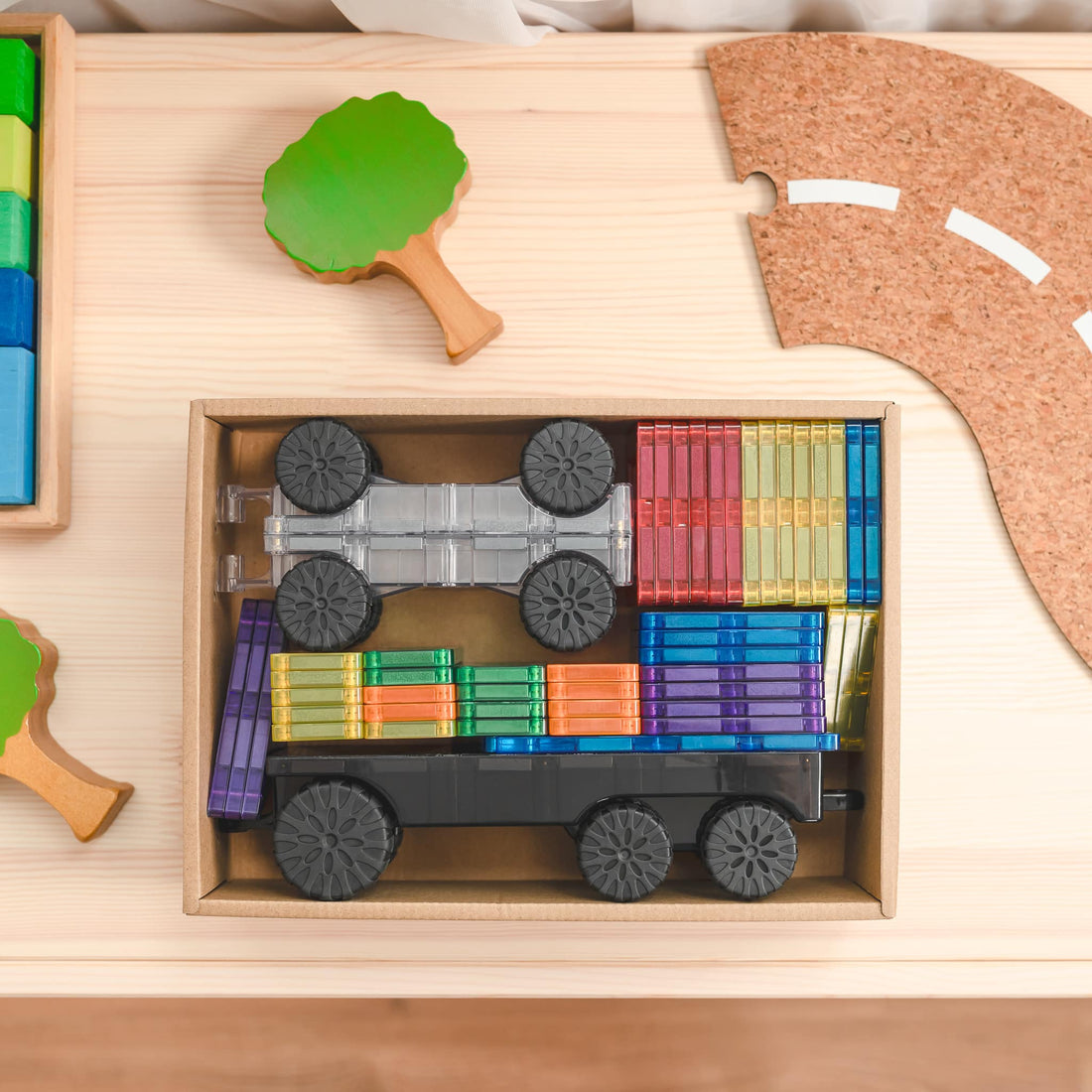 Connetix 50 Teile Transport Pack – Kreatives Bauen &amp; Fahrzeugspass für Kinder