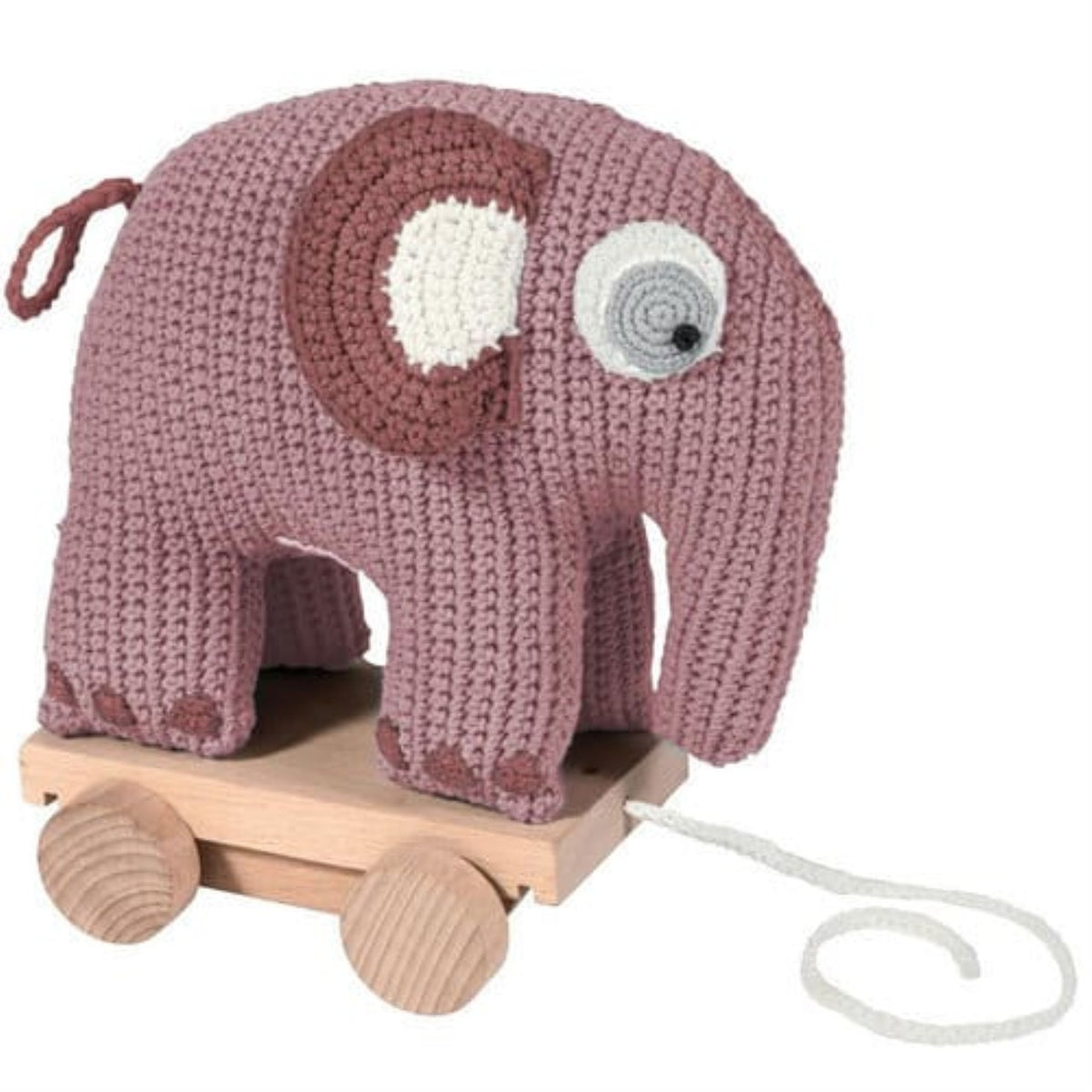 Sebra Peluche à crocheter, Fanto l'éléphant vieux rose