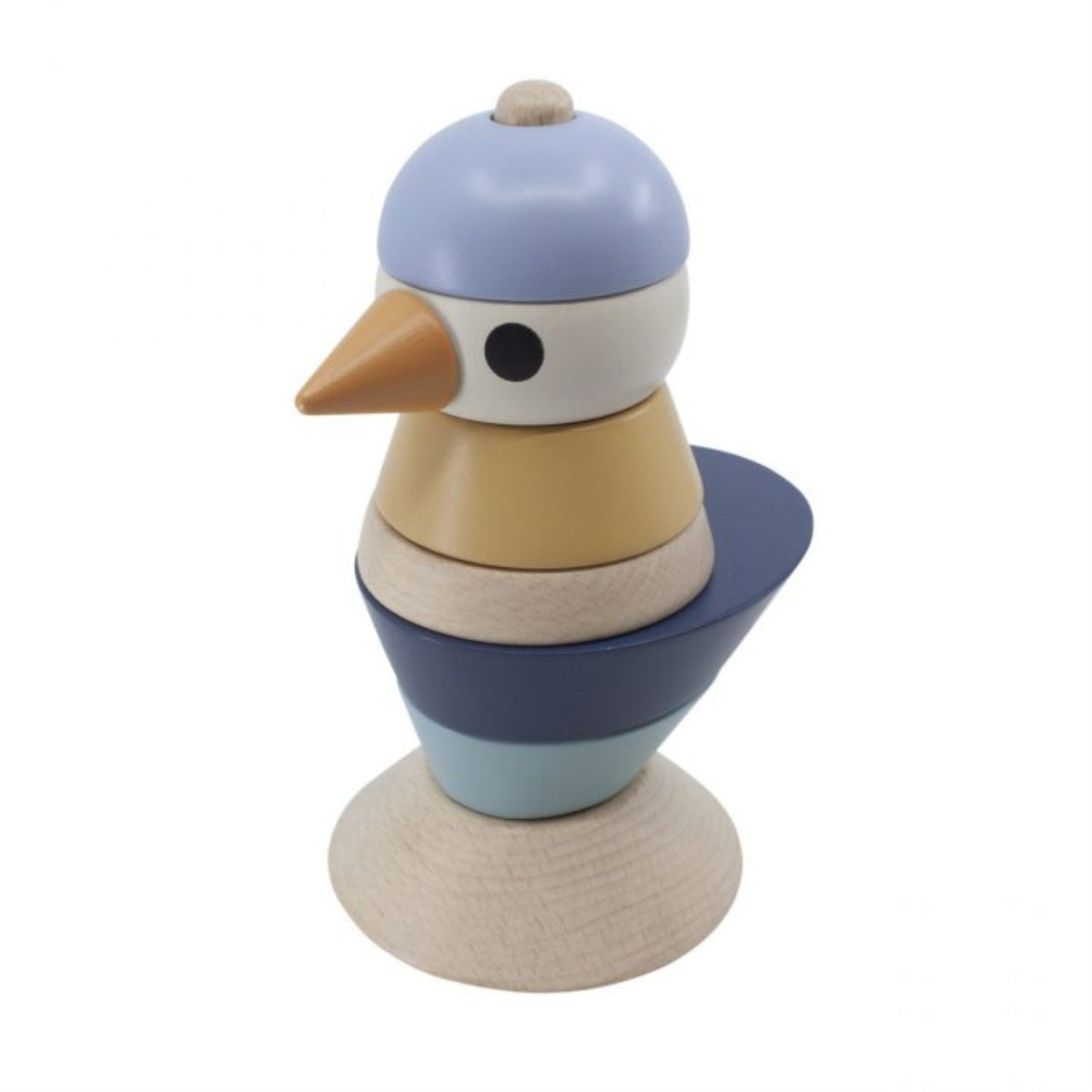 Sebra wooden stacking bird Denim Blue