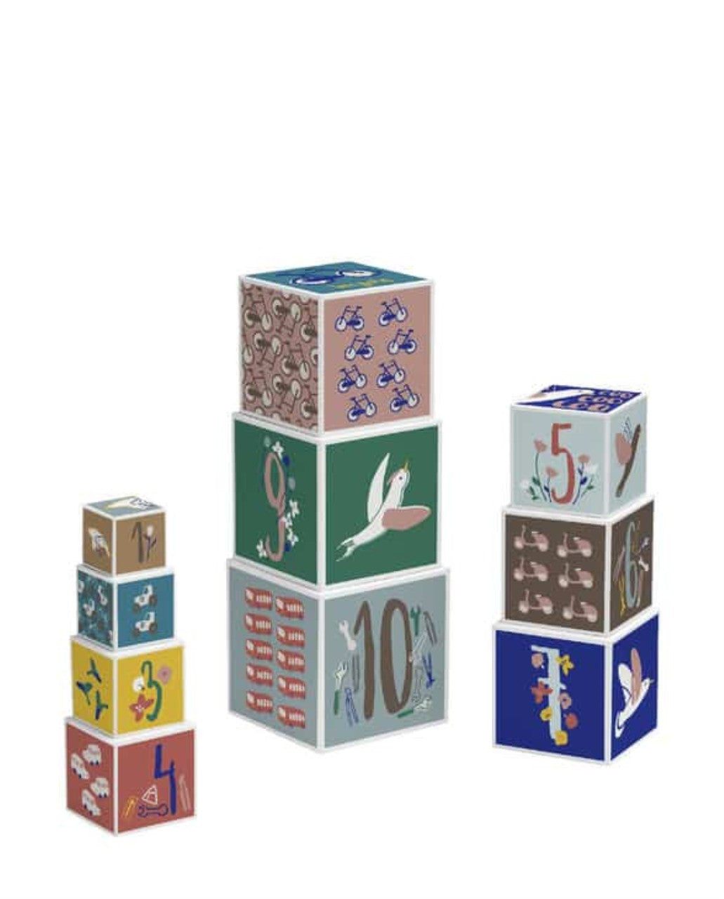 Sebra stacking blocks numbers/animals farm 10pcs