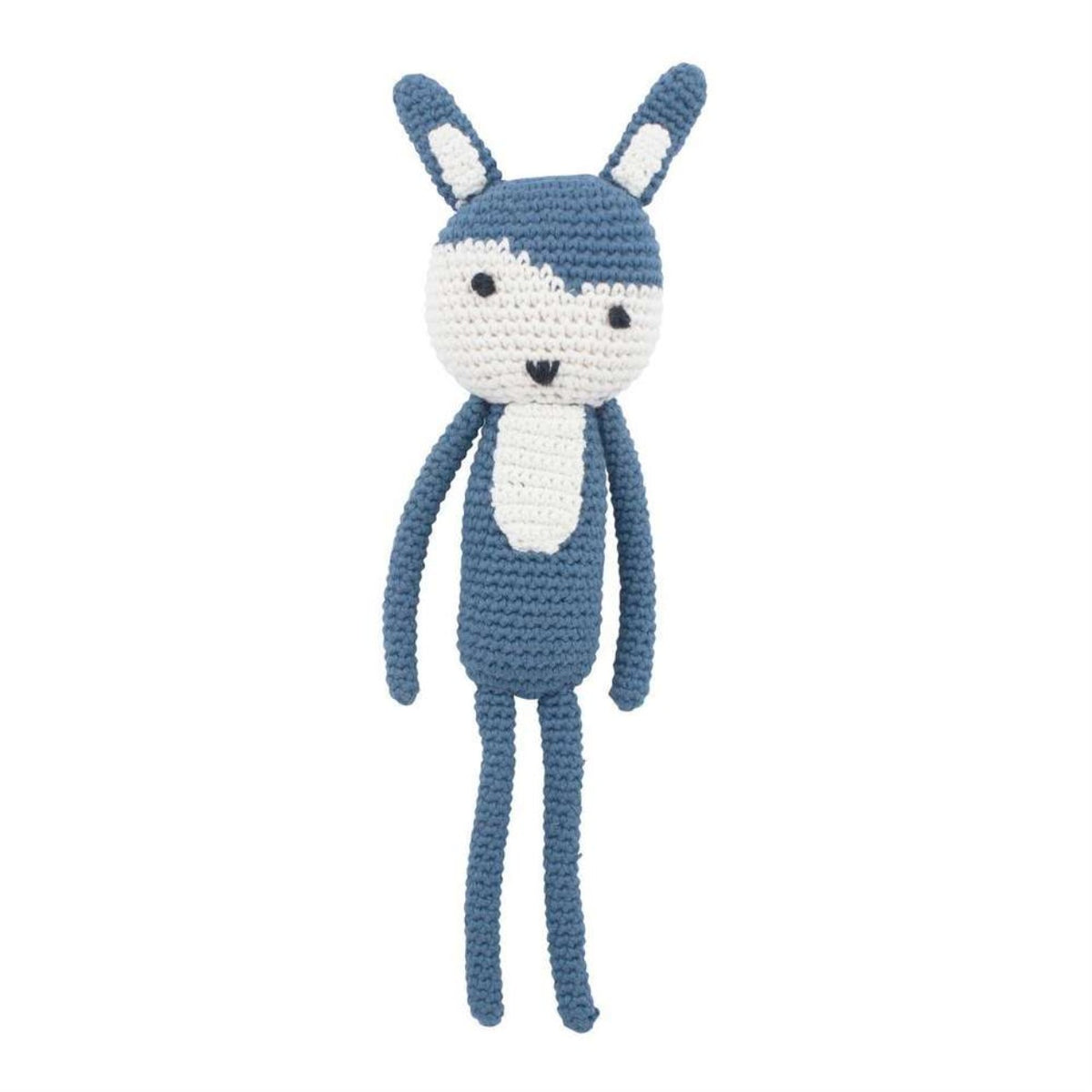 Sebra Animal à crocheter, lapin, bleu royal