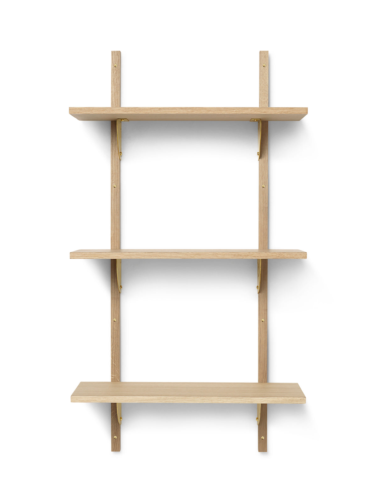 Ferm Living Sector Scaffale triplo/stretto- Quercia/Ottone