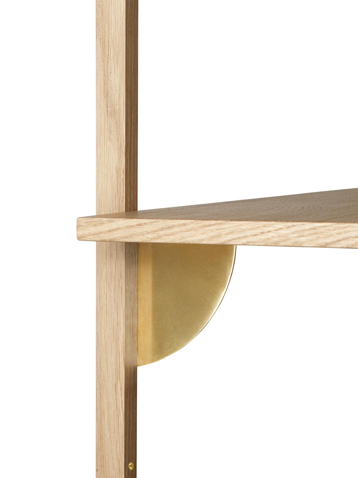 Ferm Living Sector Étagère simple/large - Chêne/Brass