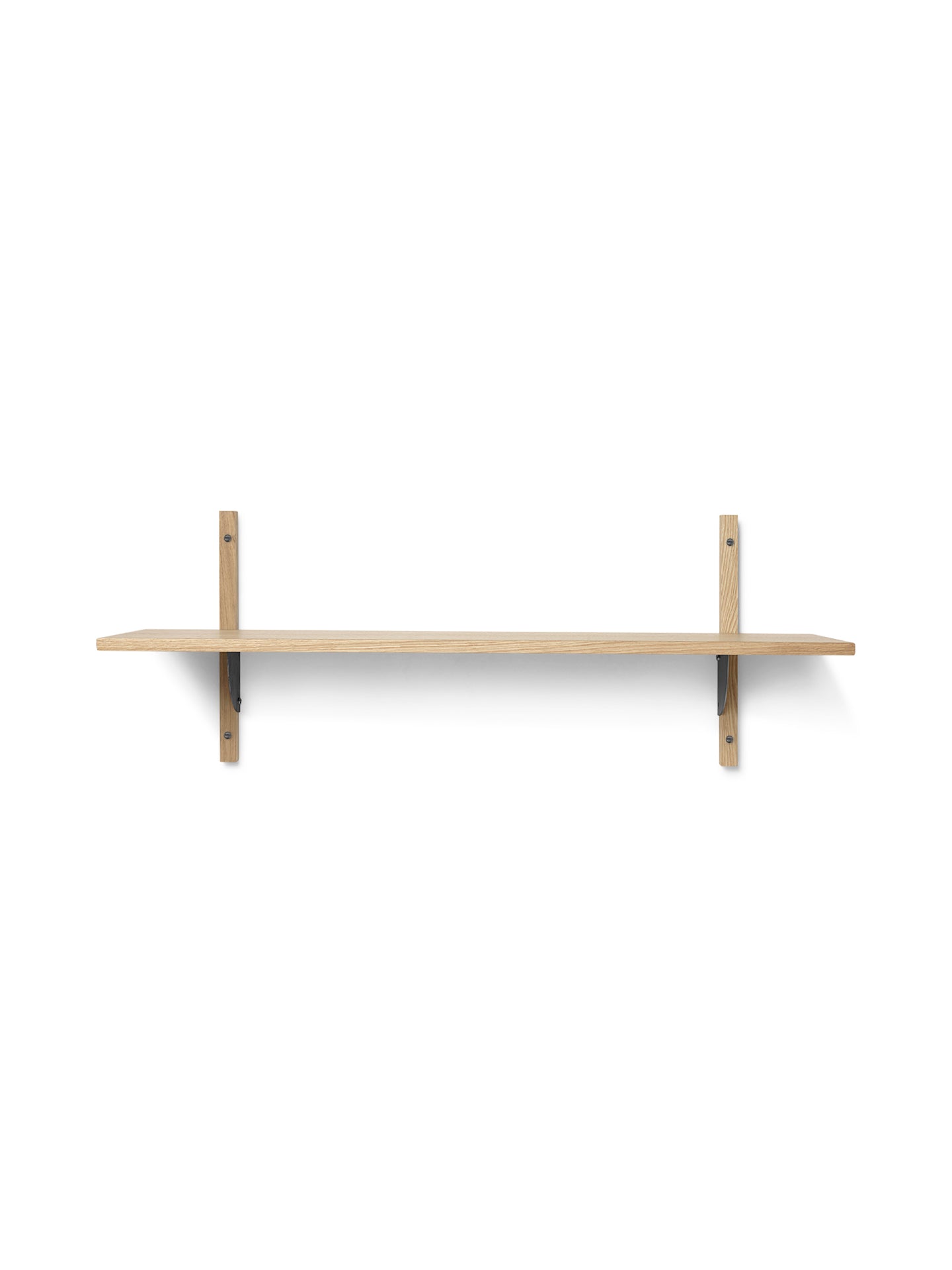 Ferm Living Sector Shelf Single/Wide - Oak/Black Brass