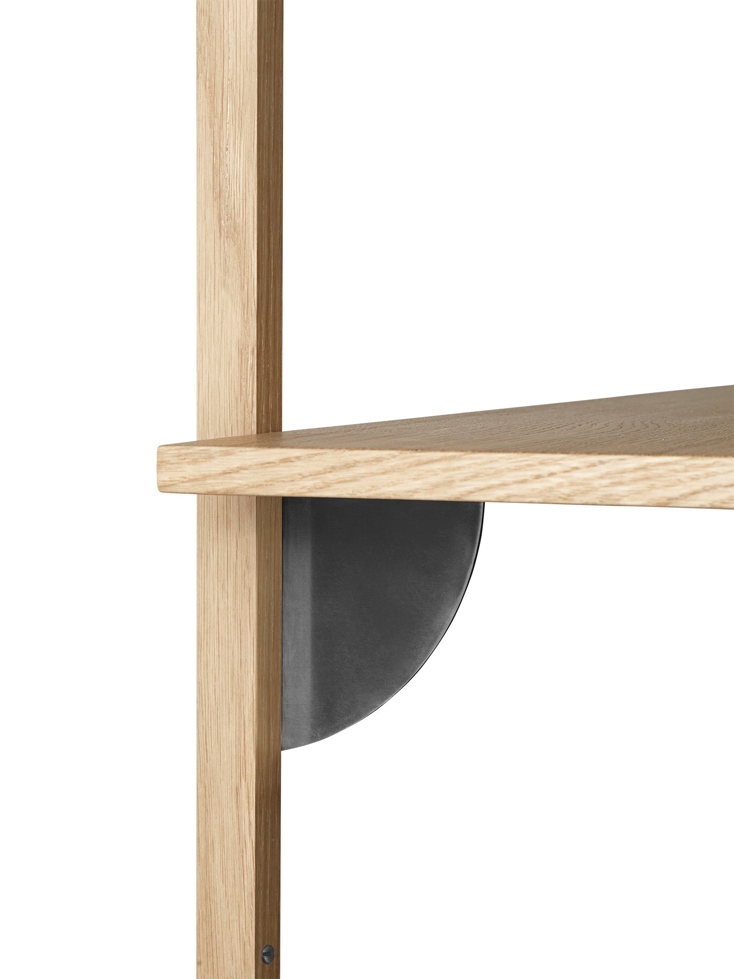Ferm Living Sector Shelf Triple/Wide - Oak/Black Brass