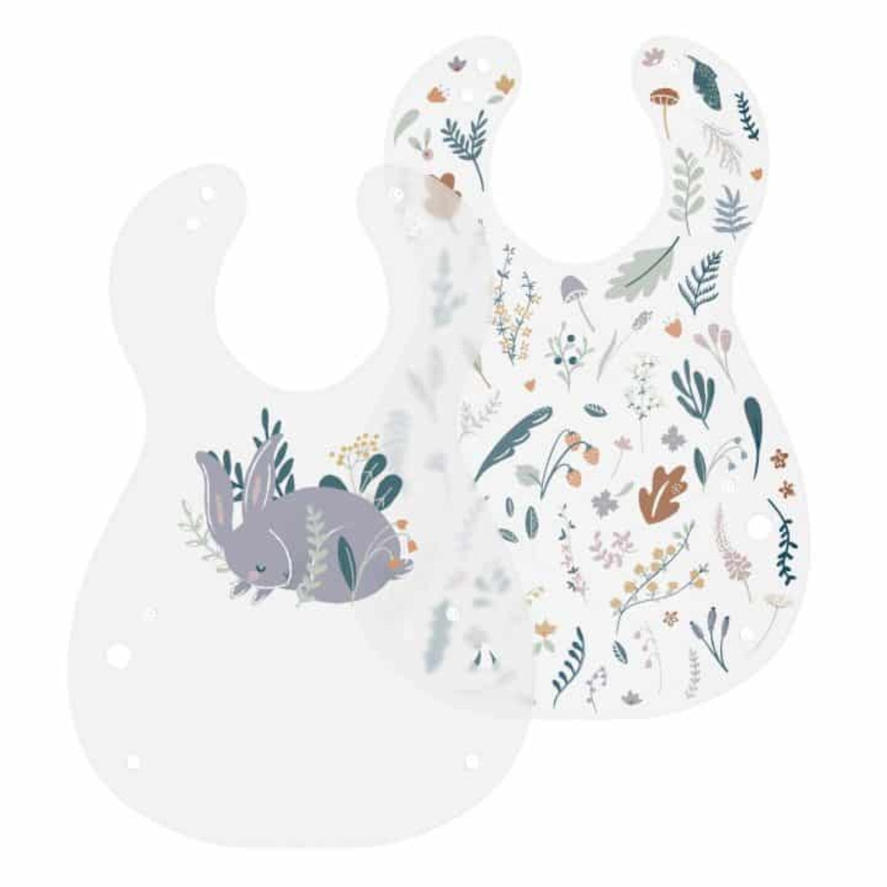 Sebra plastic bib set of 2