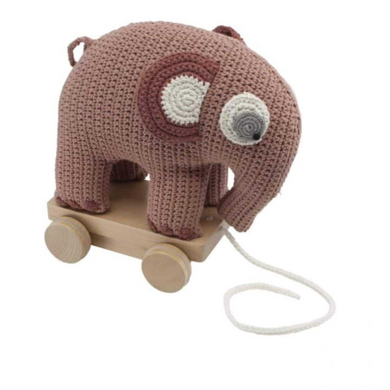 Sebra Häkel-Nachziehtier, Fanto der Elefant Blossom Pink