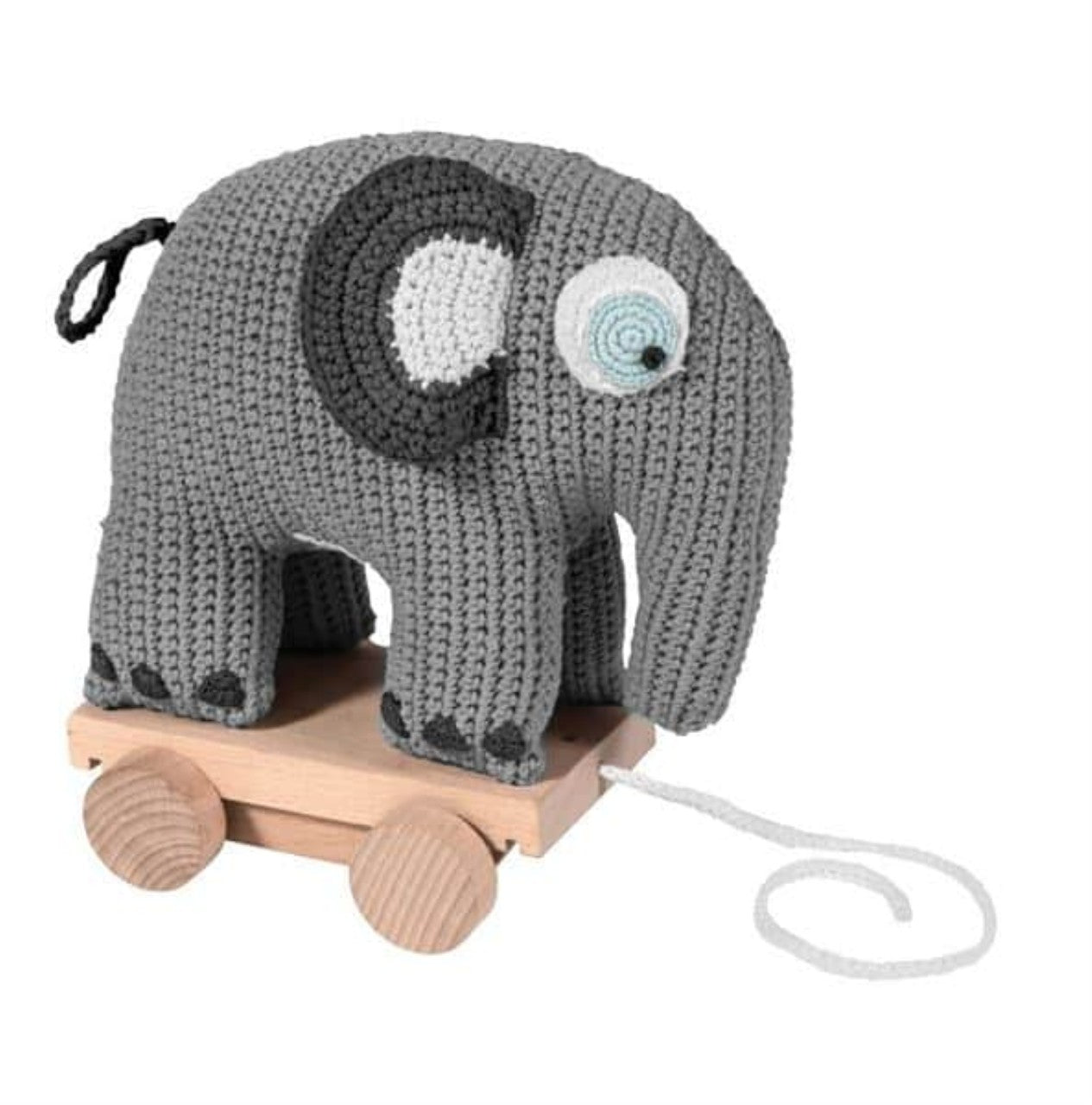 Sebra Häkel-Nachziehtier, Fanto der Elefant classic grey