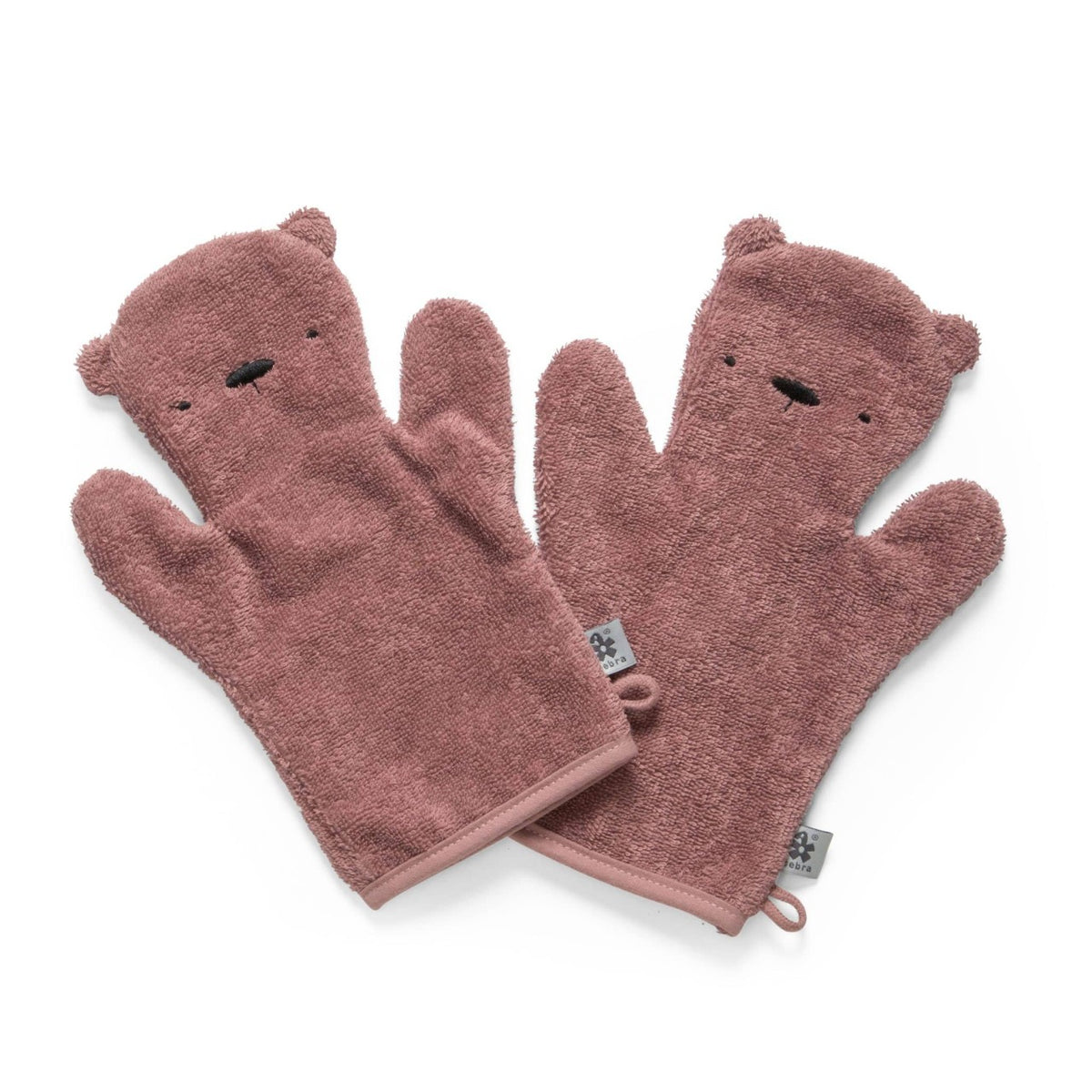 Sebra terrycloth bath glove set, Milo the bear