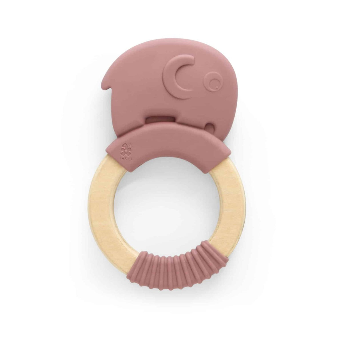 Sebra Silikon Beissring auf Holzring, Fanto Vintage Rose