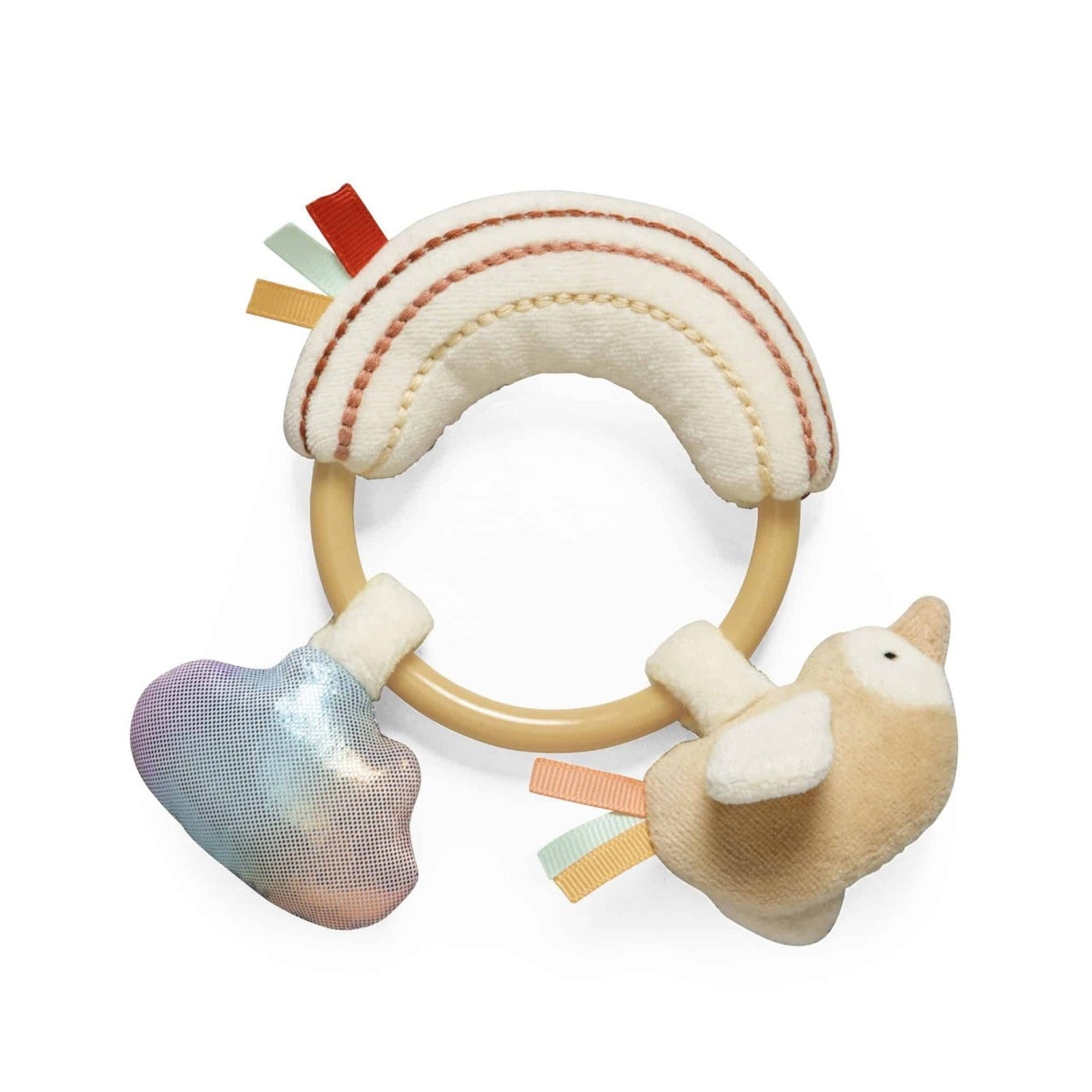 Sebra activity toy ring, rainbow & Bliss the bird