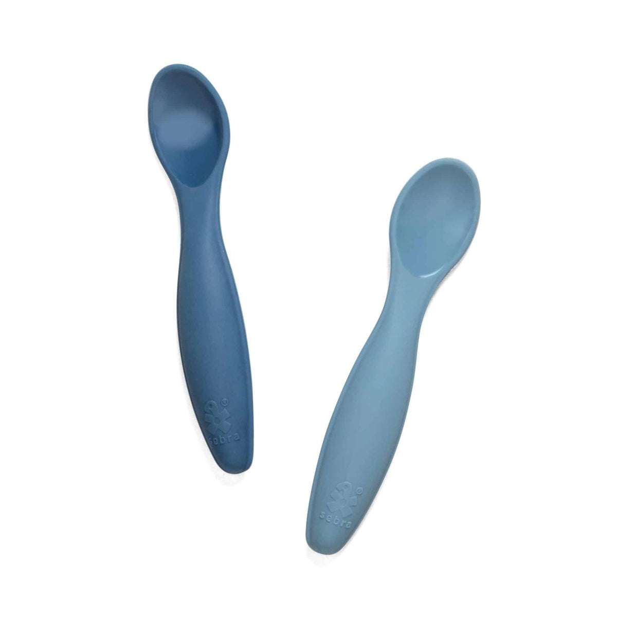 Sebra Silikon-Löffel kurz 2er Set Vintage Blue