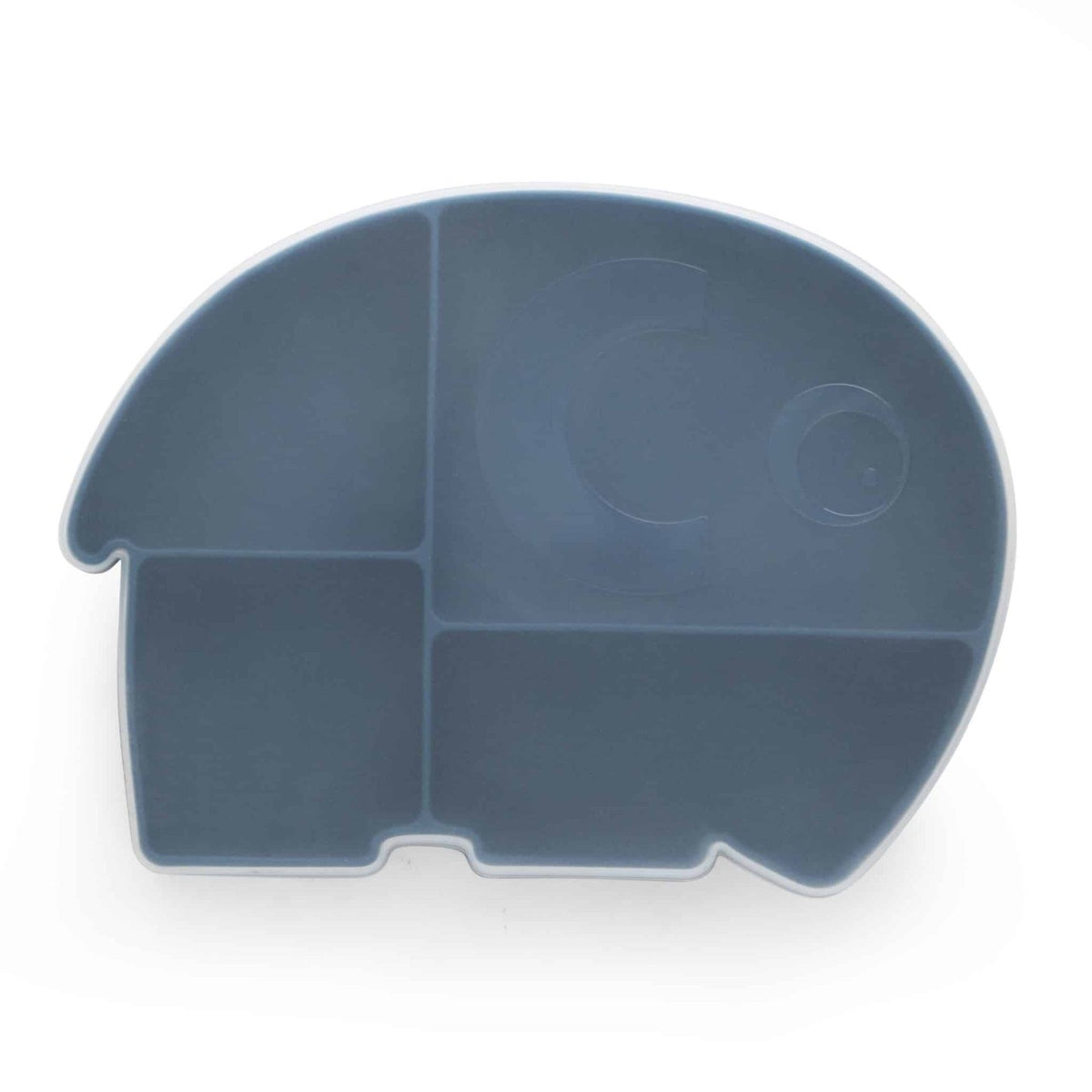 Sebra Silicone Portion Plate Elephant Nordic Blue