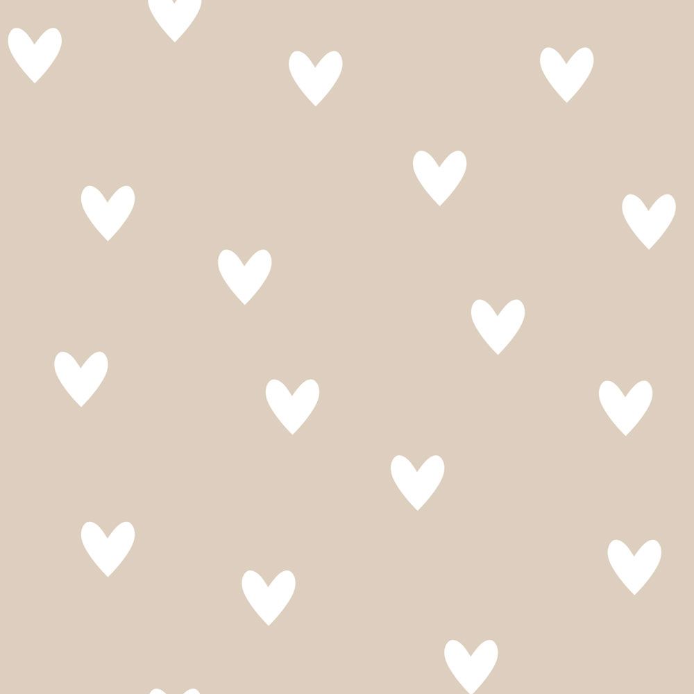 Dekornik papier peint Simple coeurs beige rayures 50 x 280