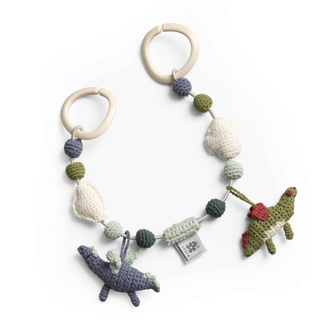 Sebra crochet baby carriage chain