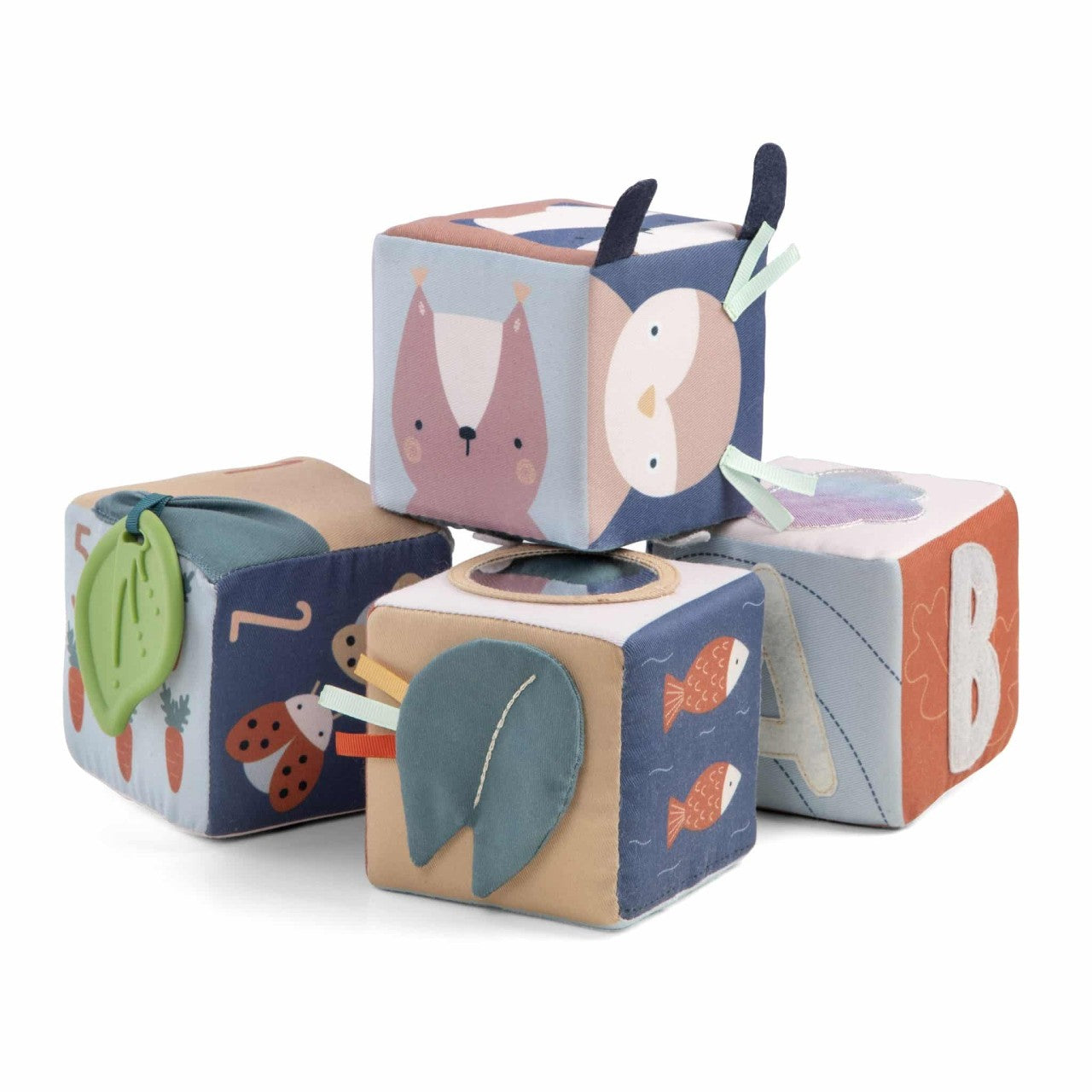 Blocchi di tessuto Sebra baby 4 pezzi.