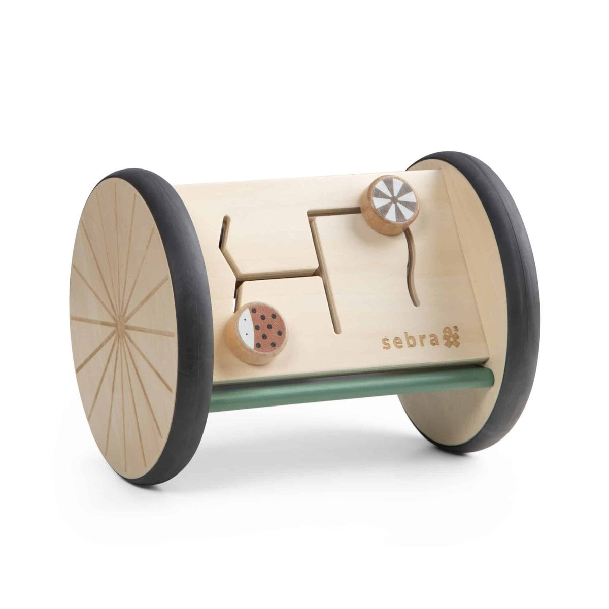 Sebra Miroir d'activité roulant en bois