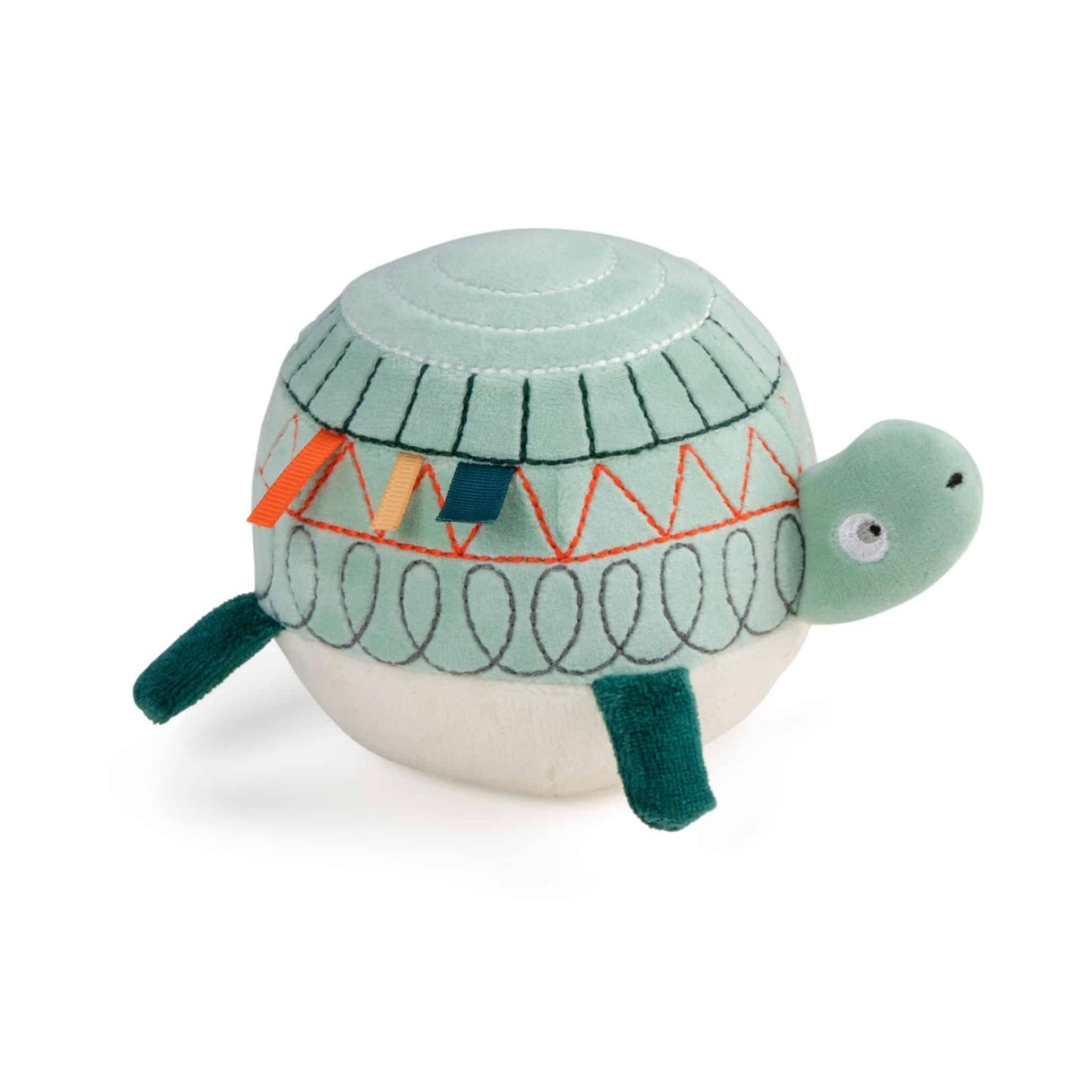 Sebra fabric ball with bell, Turbo the turtle