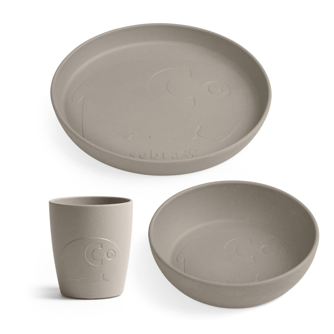 Sebra MUMS, Geschirr-Set Teller, Schale und Tasse