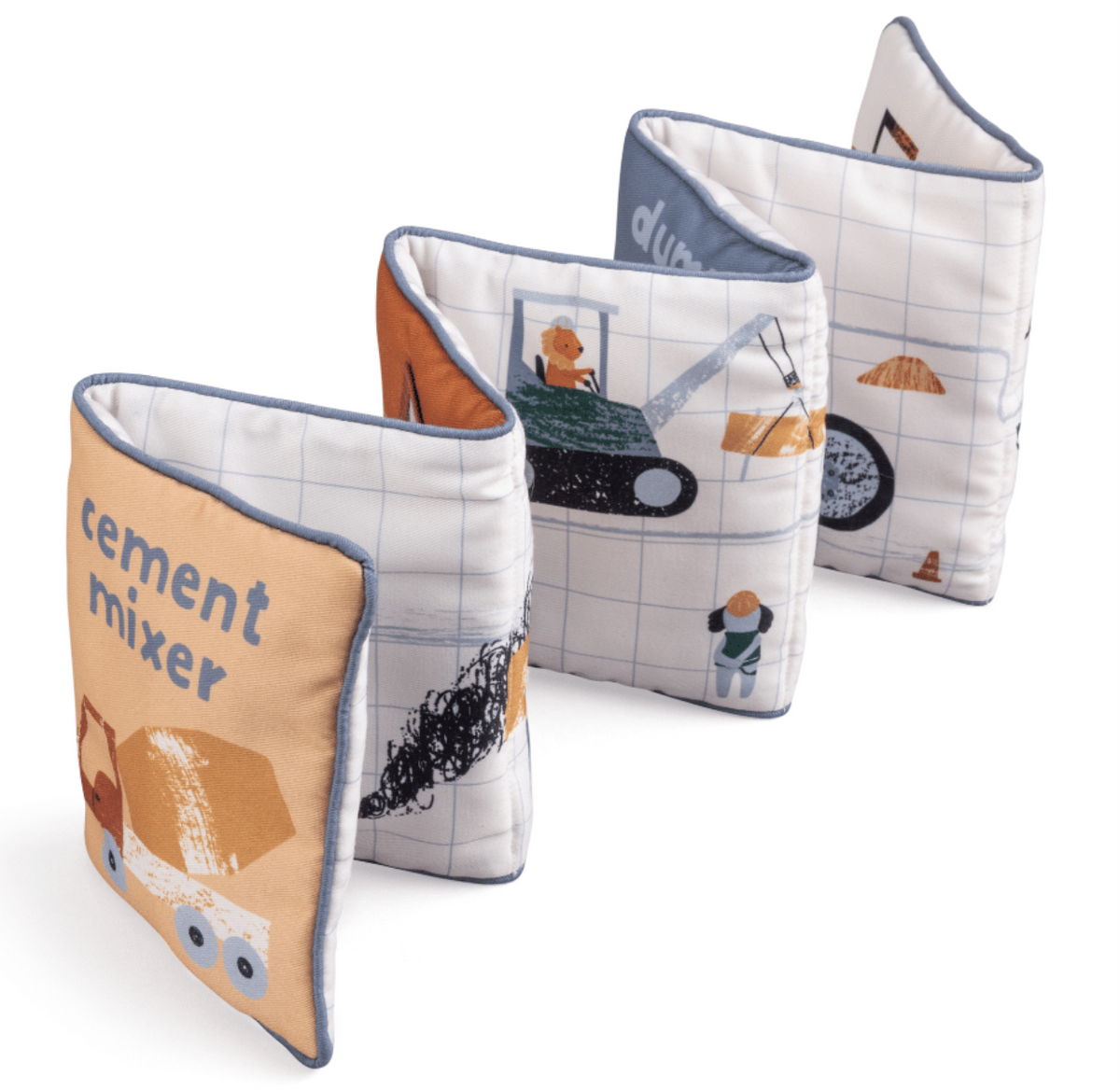 Sebra fabric book Busy Builders