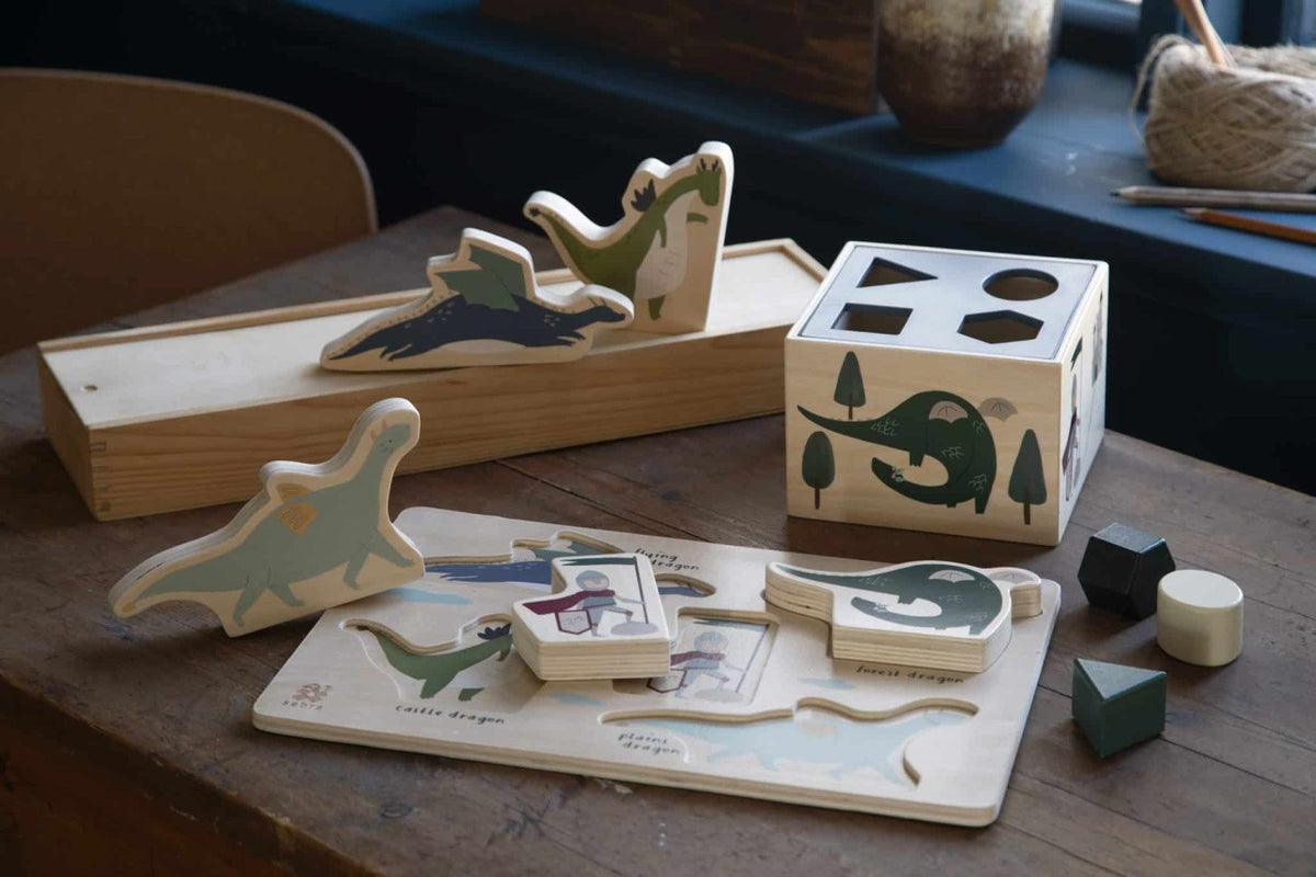 Sebra Puzzle à assembler Dragon, bois
