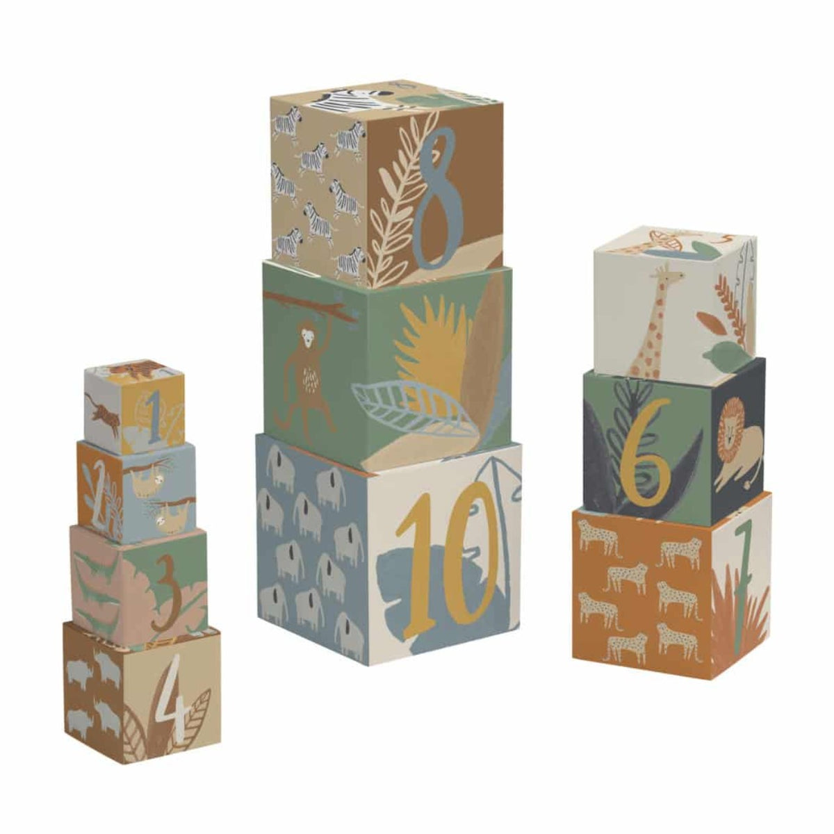 Sebra stacking blocks numbers/animals farm 10pcs