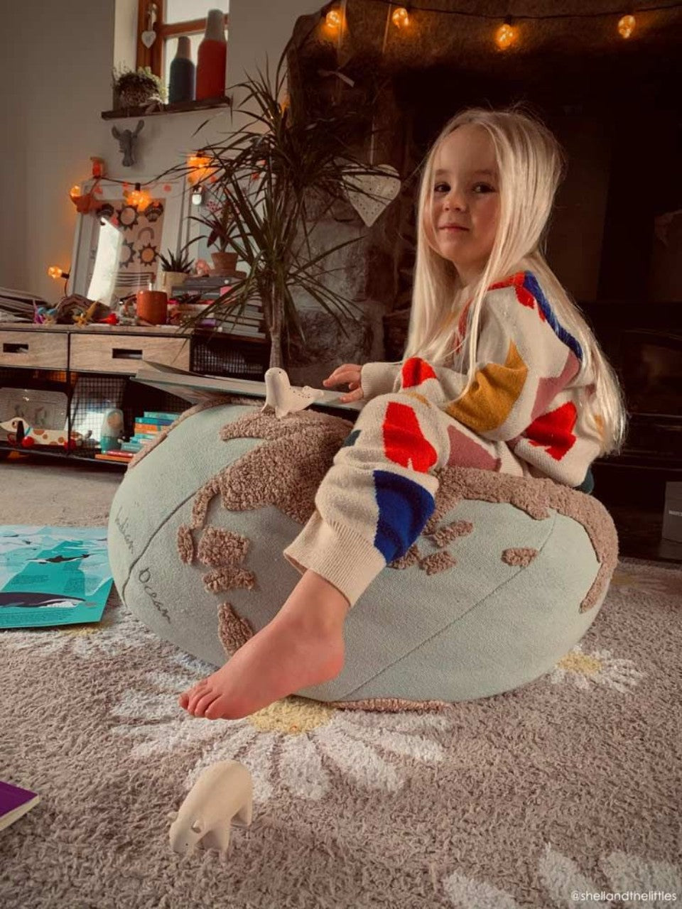 Lorena Canals Pouf World Map