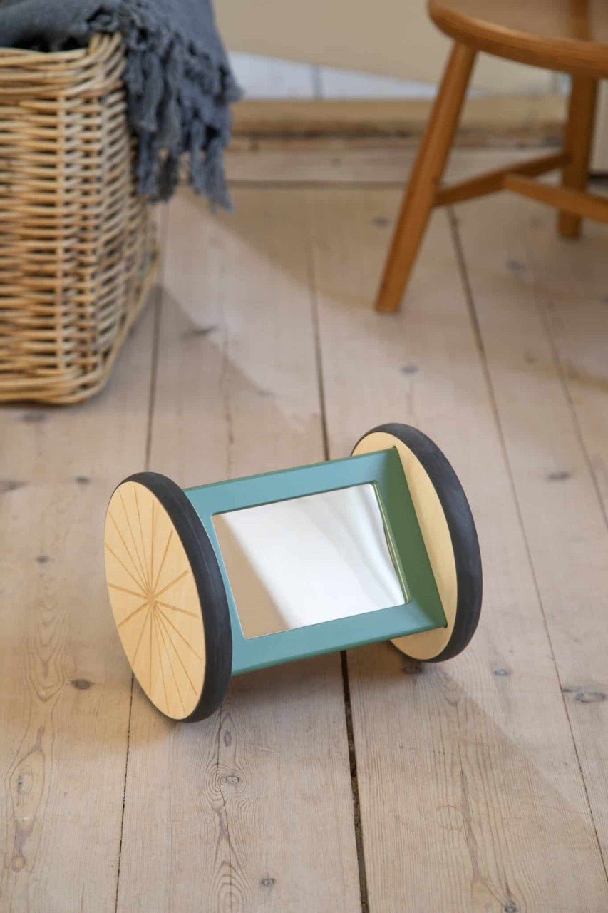 Sebra Miroir d'activité roulant en bois