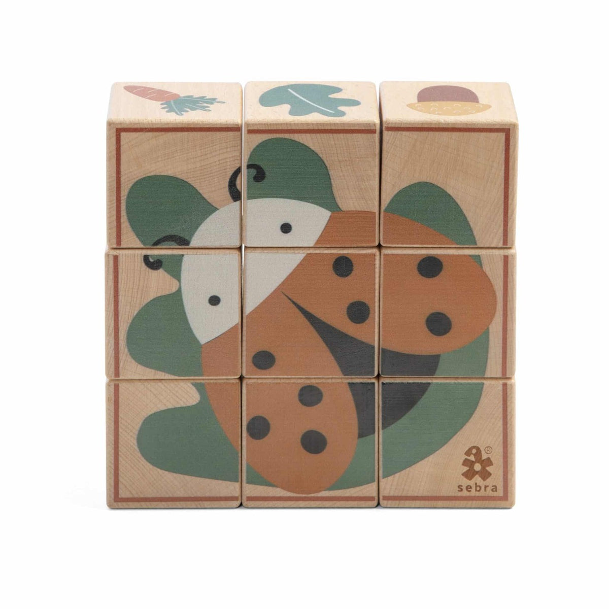 Sebra wooden cube puzzle