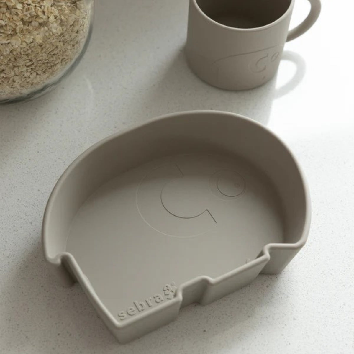 Sebra Silikon-Schale Elefant Jetty Beige