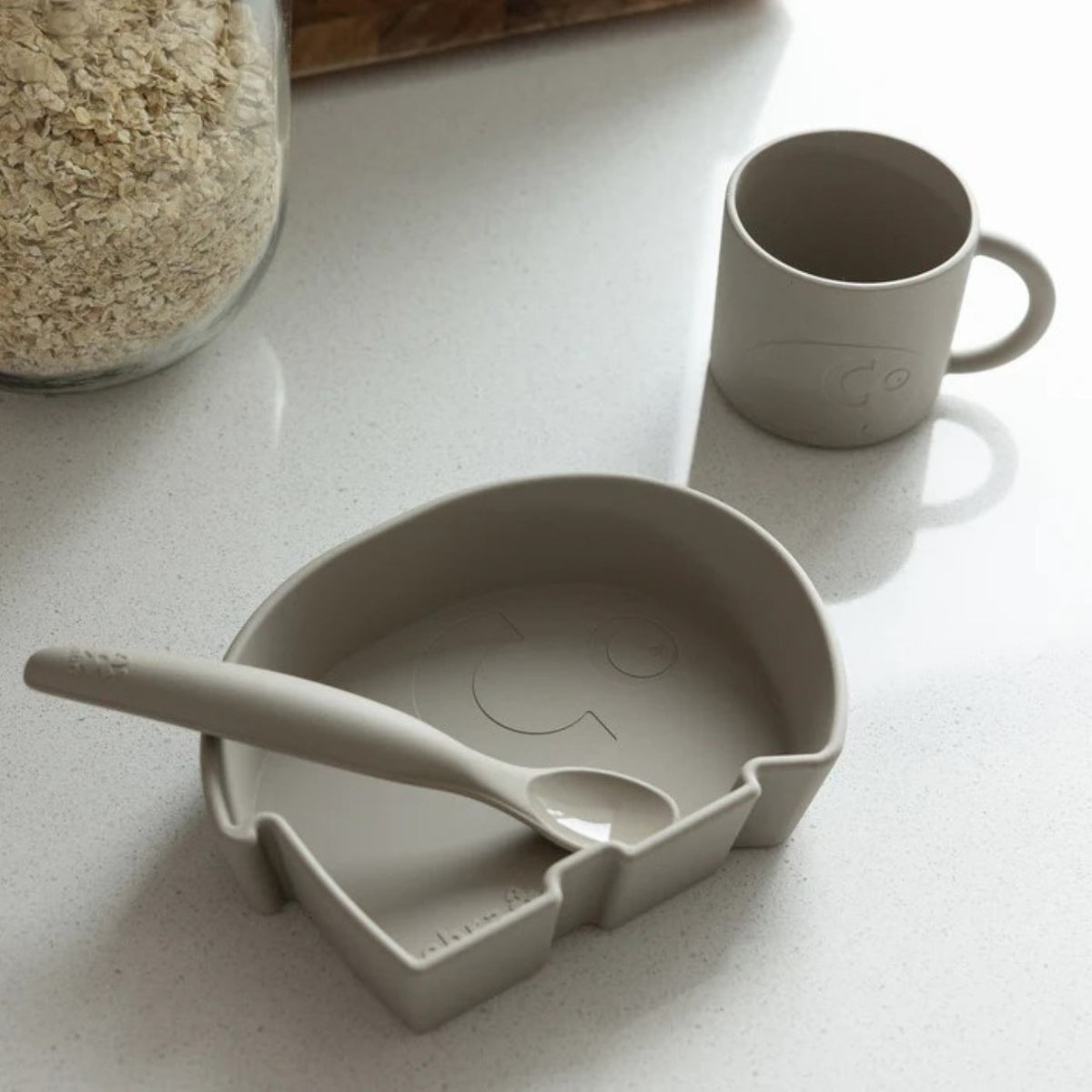 Sebra Silikon-Schale Elefant Jetty Beige