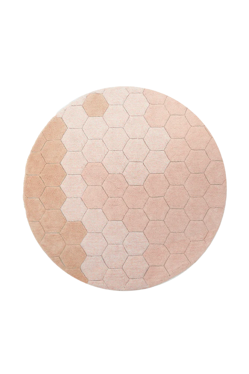 Lorena Canals Honeycomb Rose round rug