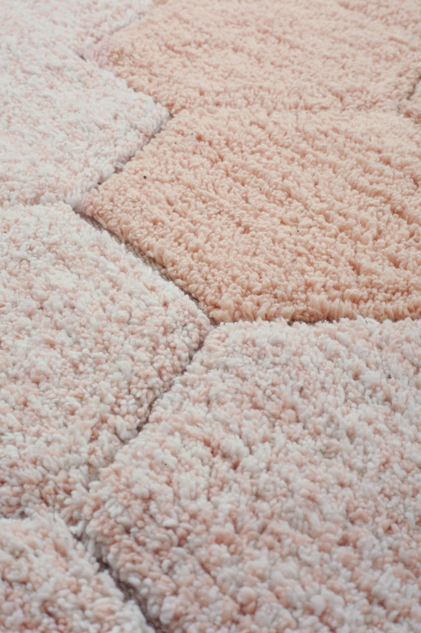 Lorena Canals Tapis rond Honeycomb Rose