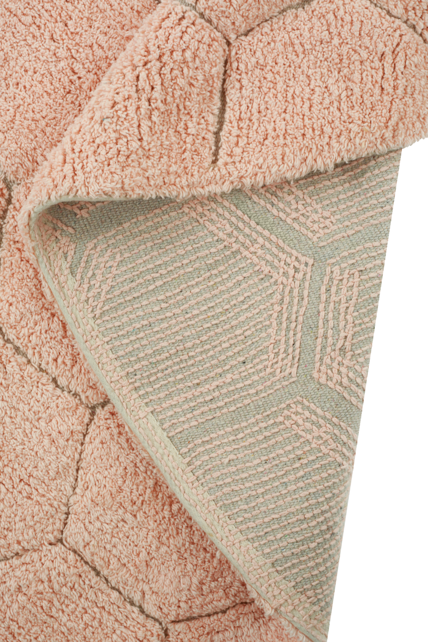 Lorena Canals Tapis rond Honeycomb Rose