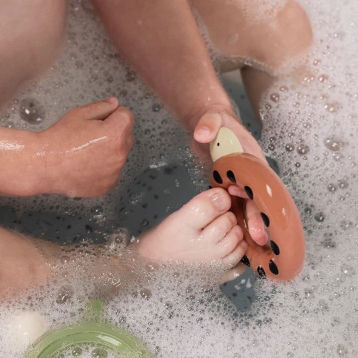Sebra bath toy, ladybug Dusty Red