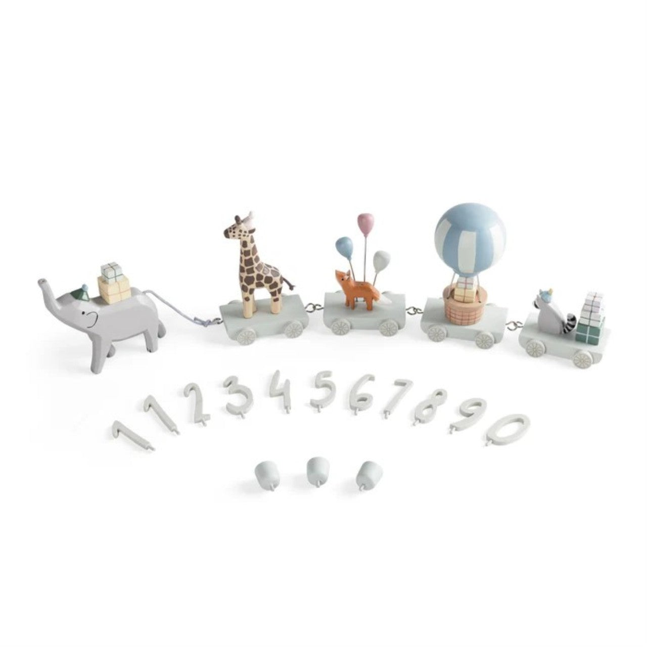 Sebra Birthday Train Gray
