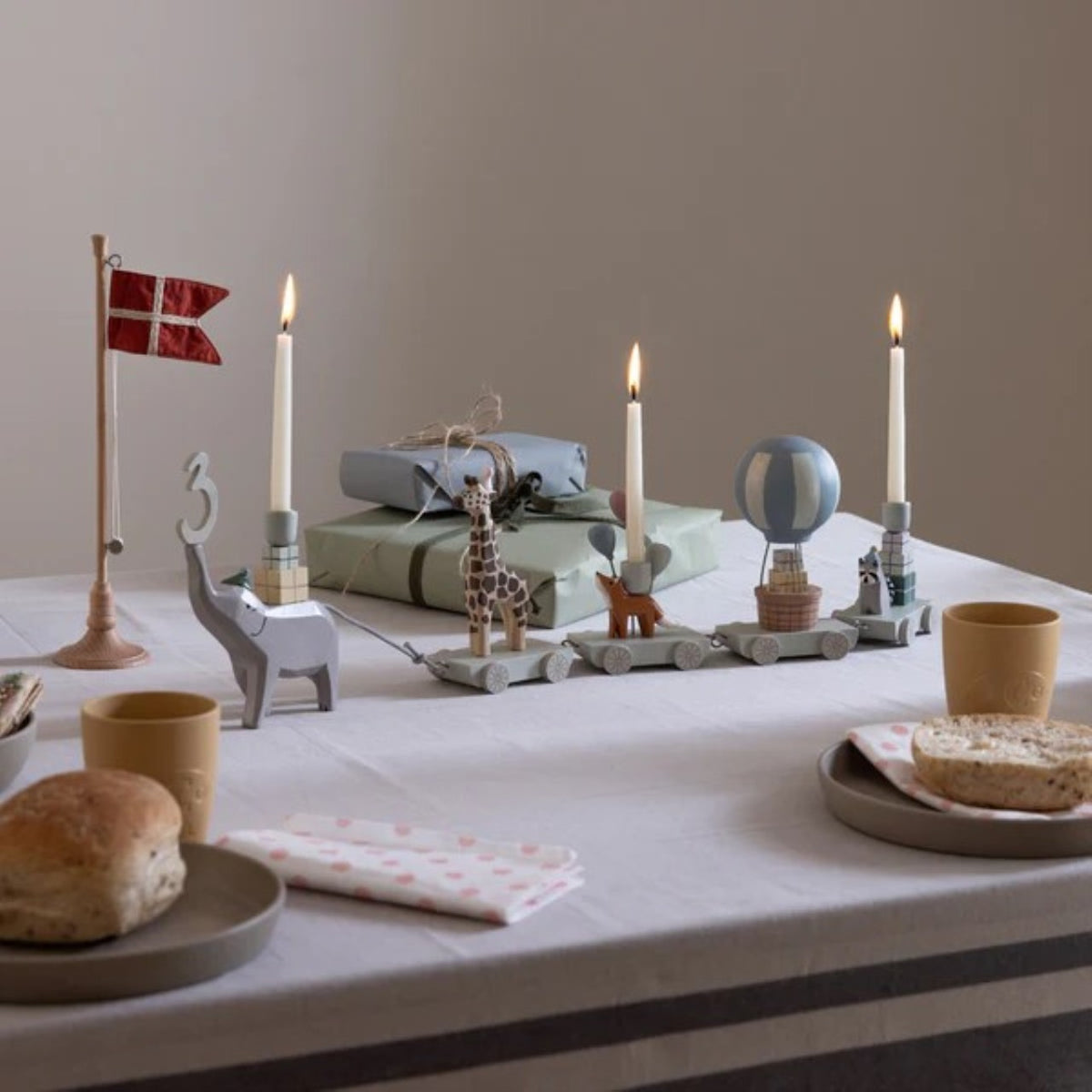 Sebra Train d'anniversaire Gris