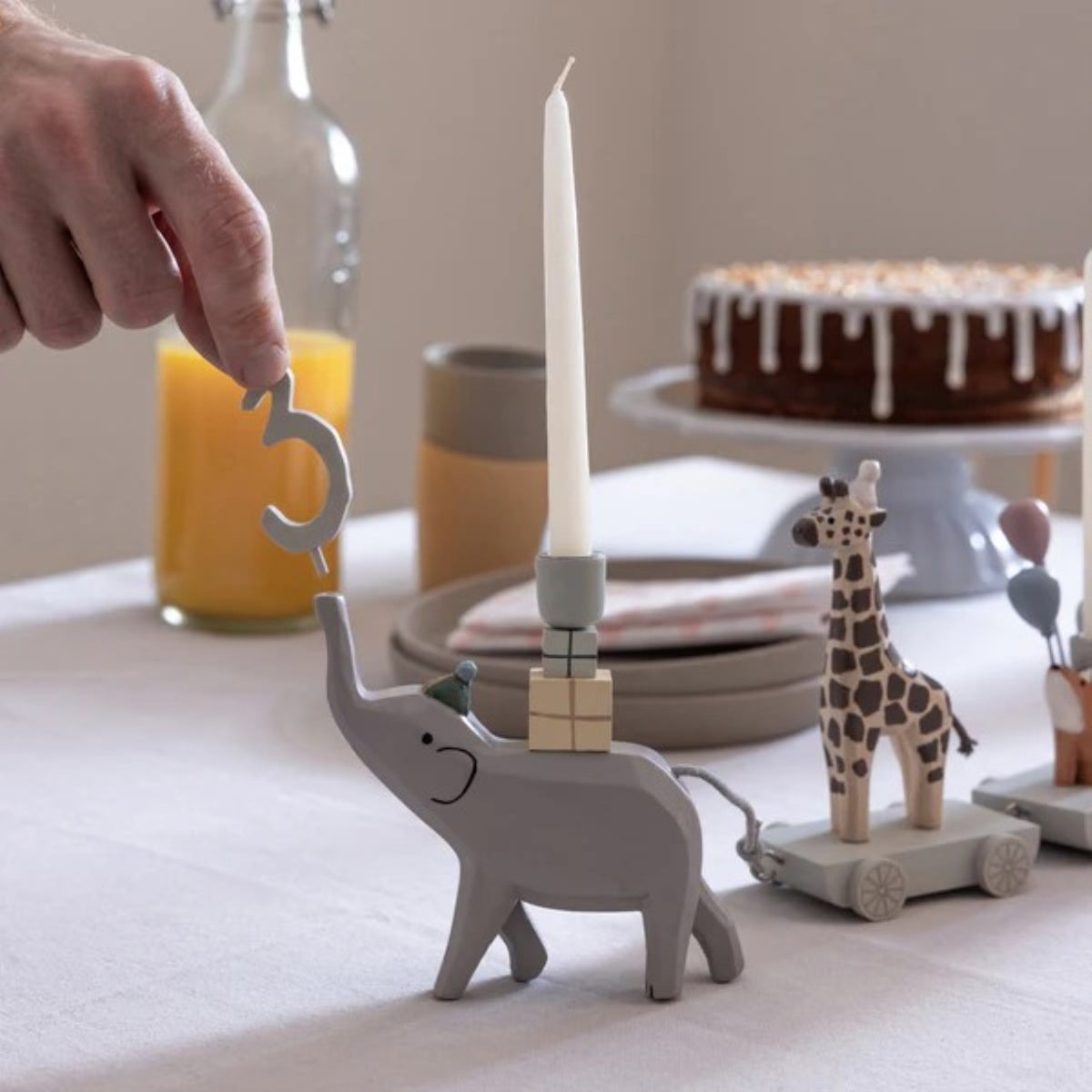 Sebra Train d'anniversaire Gris