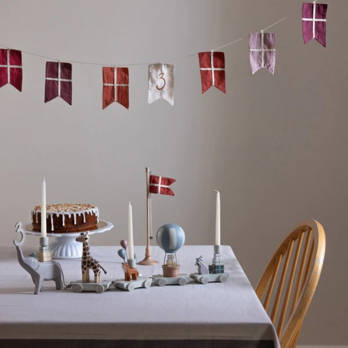 Sebra birthday table banner