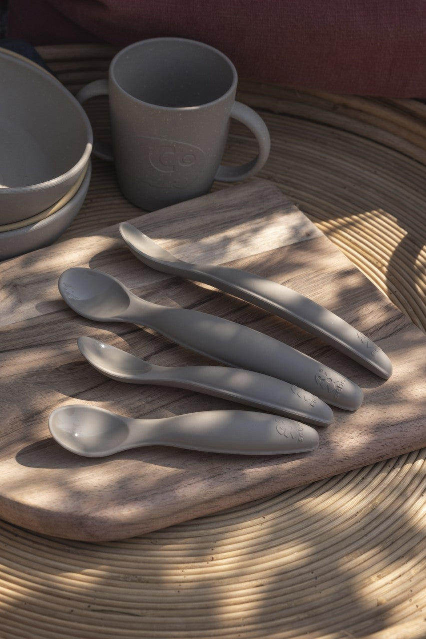 Sebra Silikon-Löffel kurz 2er Set Jetty Beige