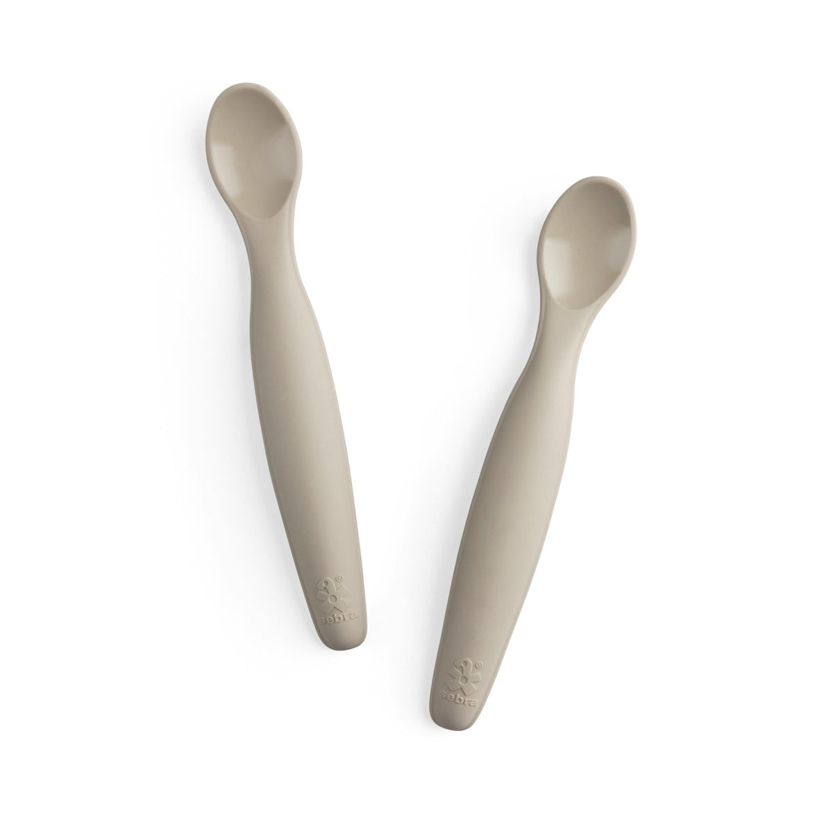 Cucchiaio in silicone Sebra lungo set di 2 Jetty Beige