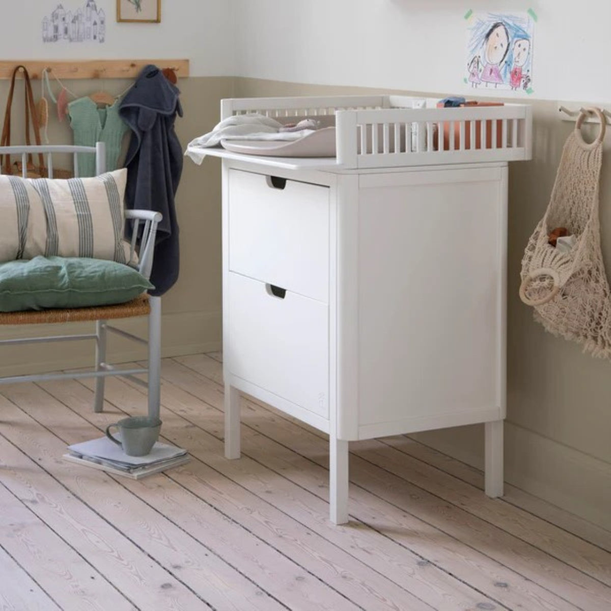 Fasciatoio Sebra con cassetti composto da: 201330025, -26, -27 Classic White