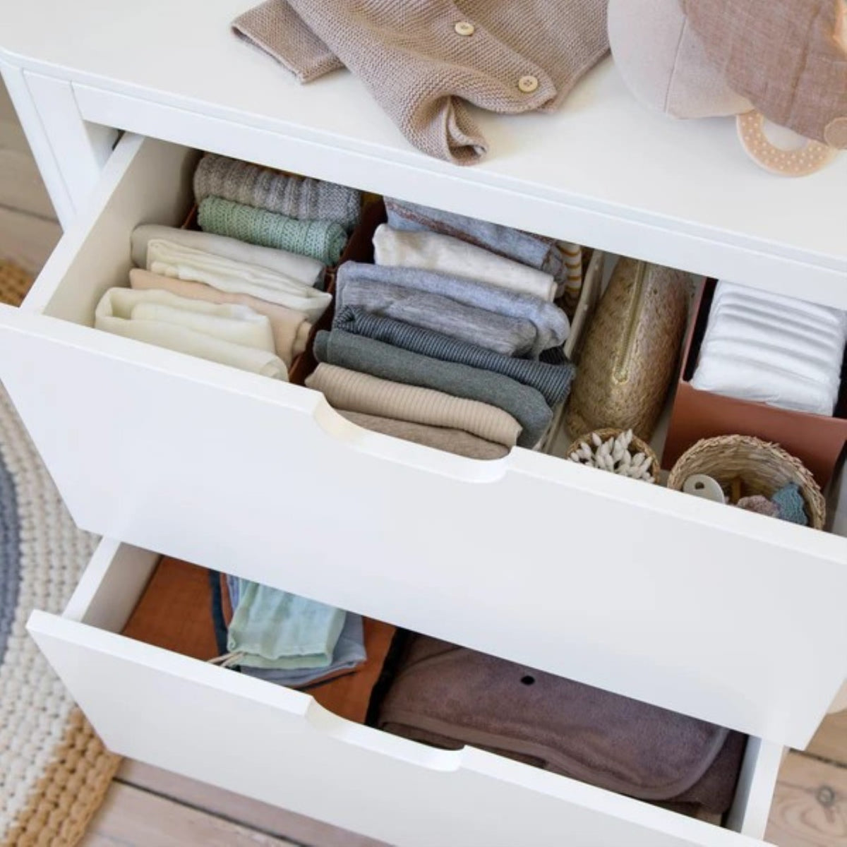 Fasciatoio Sebra con cassetti composto da: 201330025, -26, -27 Classic White