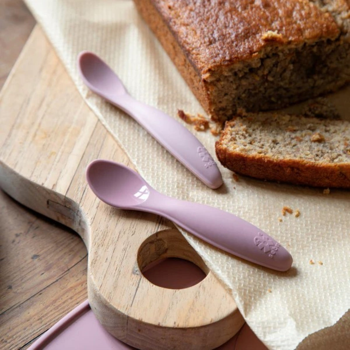 Sebra Cuillère en silicone courte set de 2