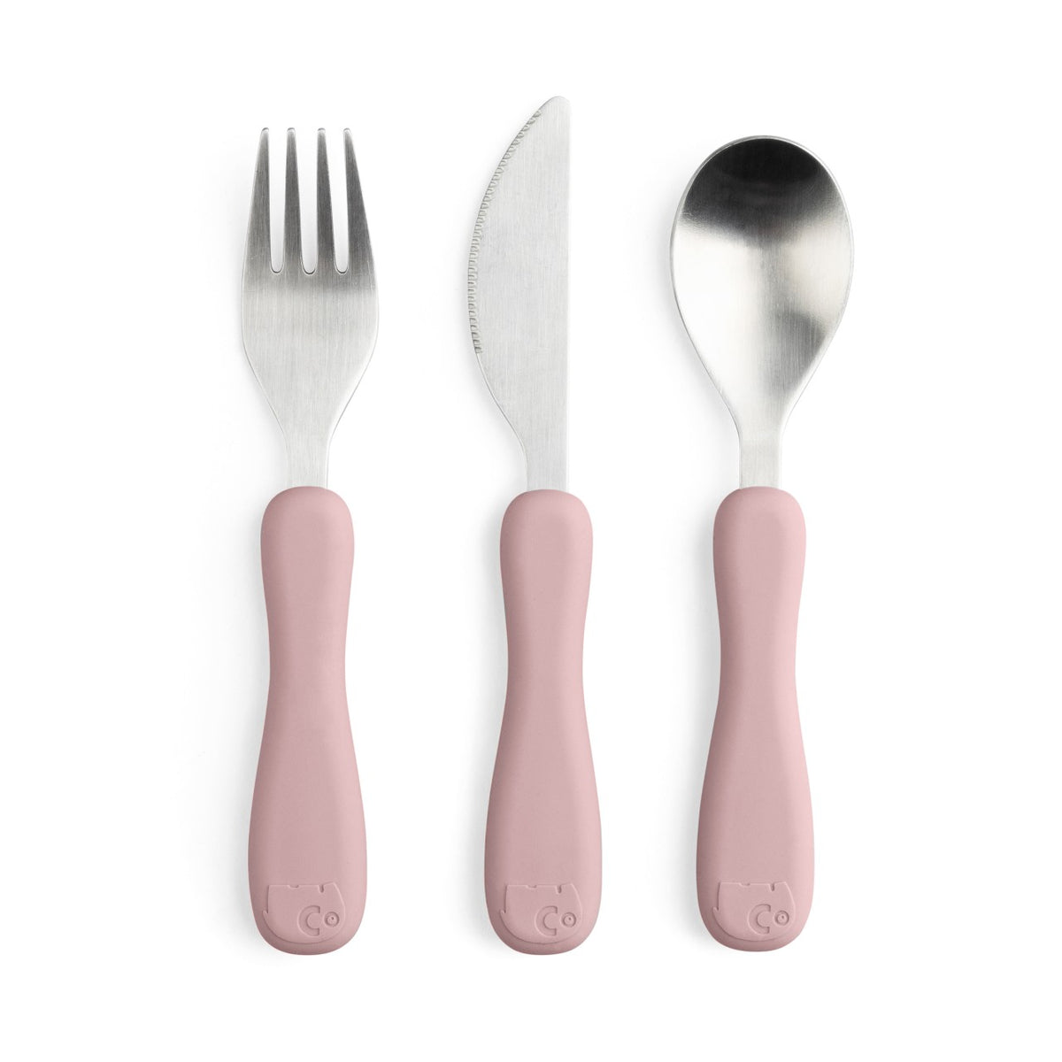 Set di posate in silicone Sebra 3 pezzi Vintage Rose