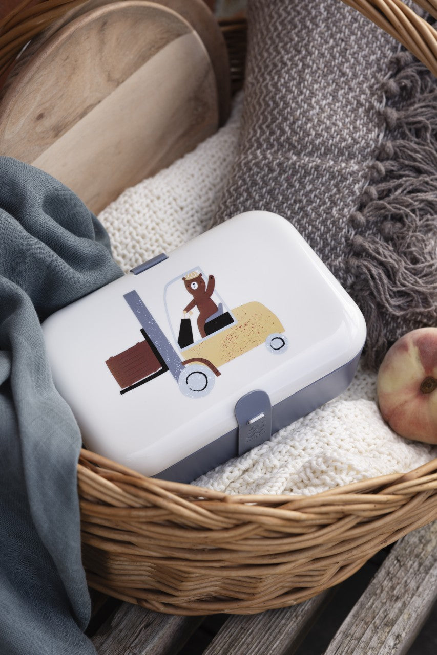 Sebra lunch box with silicone strap Powder Blue
