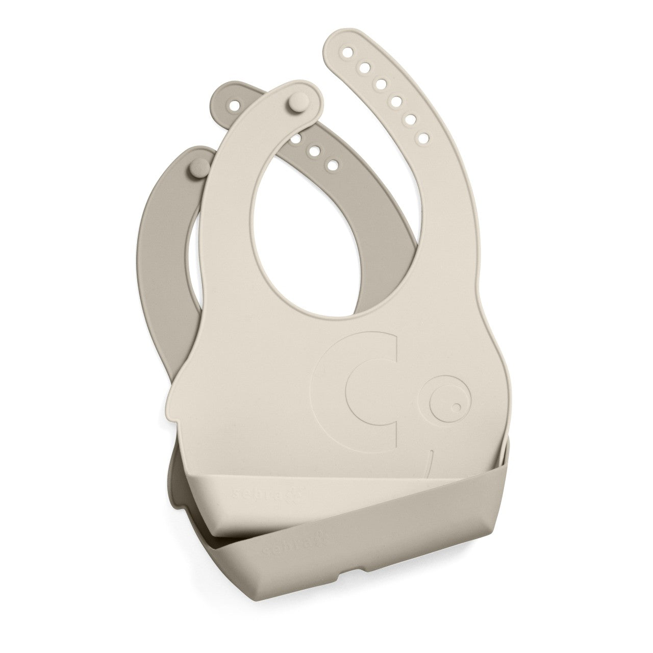 Sebra Silicone Bib Set Jetty Beige