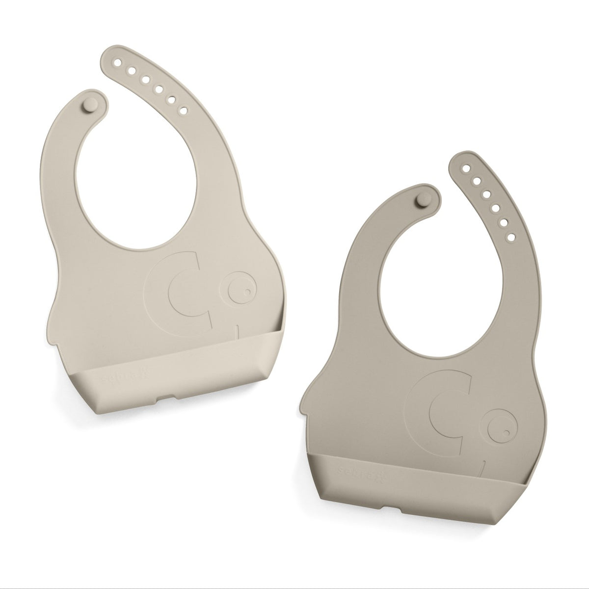 Sebra Silicone Bib Set Jetty Beige