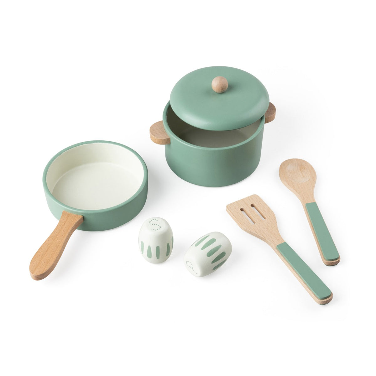 Sebra pot & pan set, wood