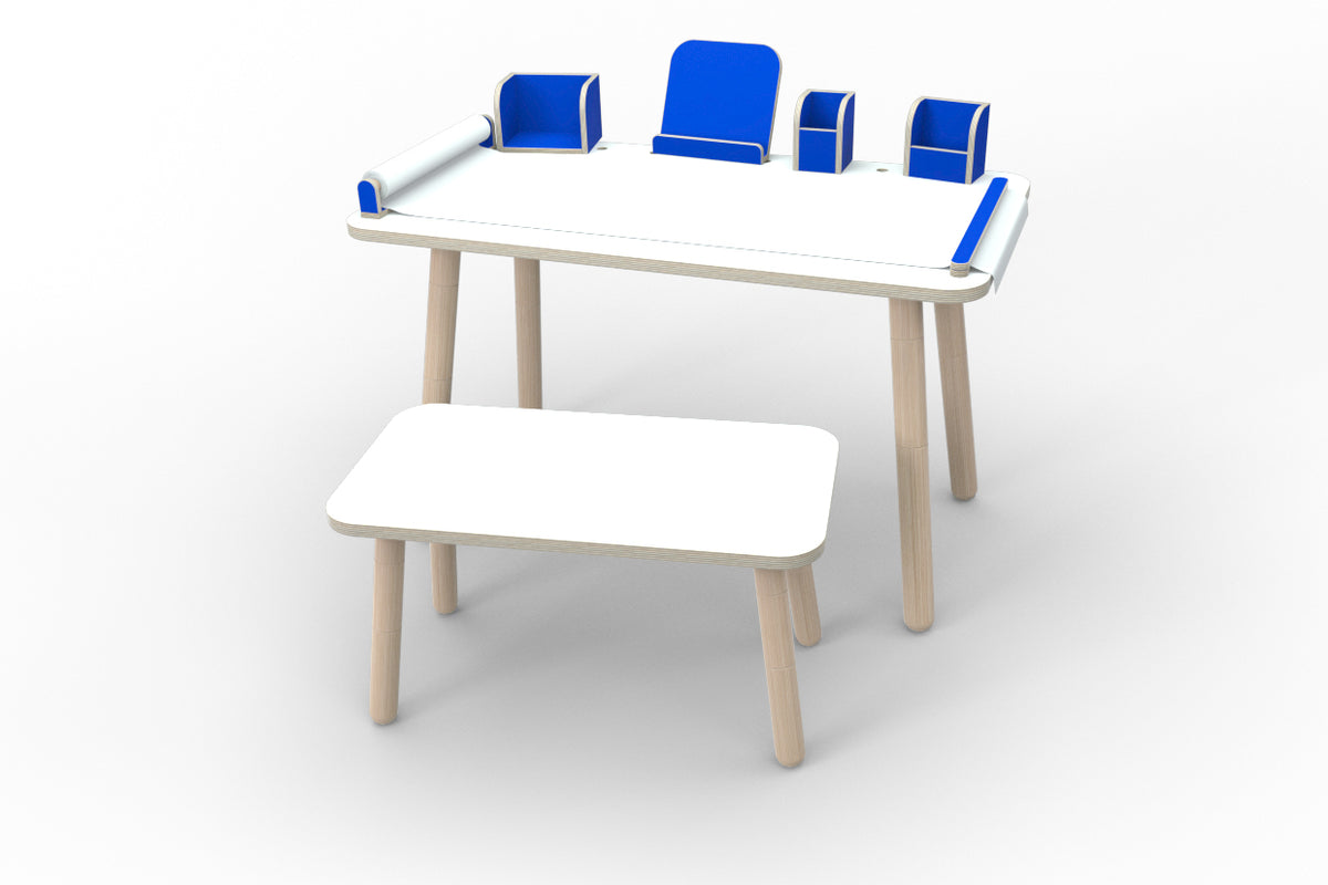 Pure Position growing table complete set with oiled beech bench